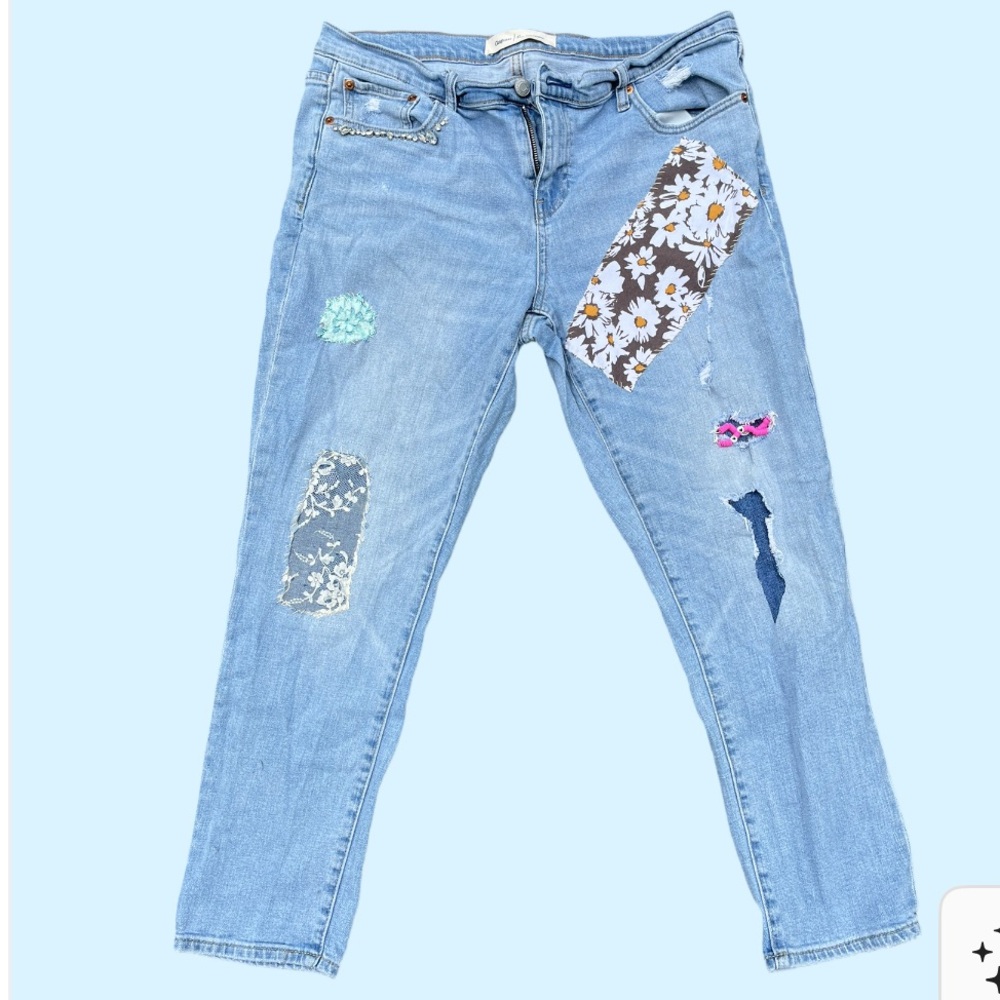 Gap straight leg Women's Patchwork Jeans